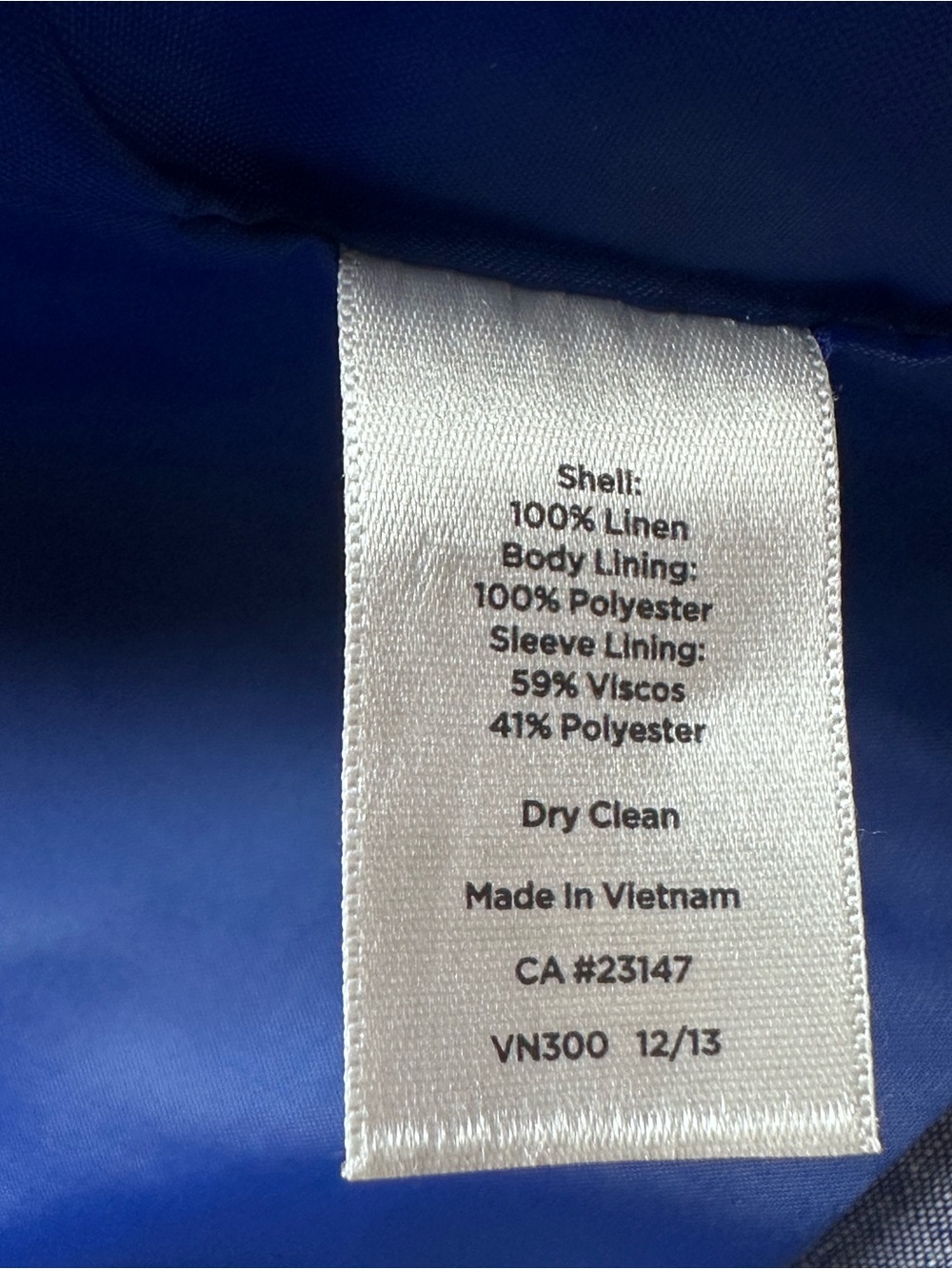 Talbots Light Blue Single-Button Linen Blend Blazer 100 %linen - Picture 7 of 9